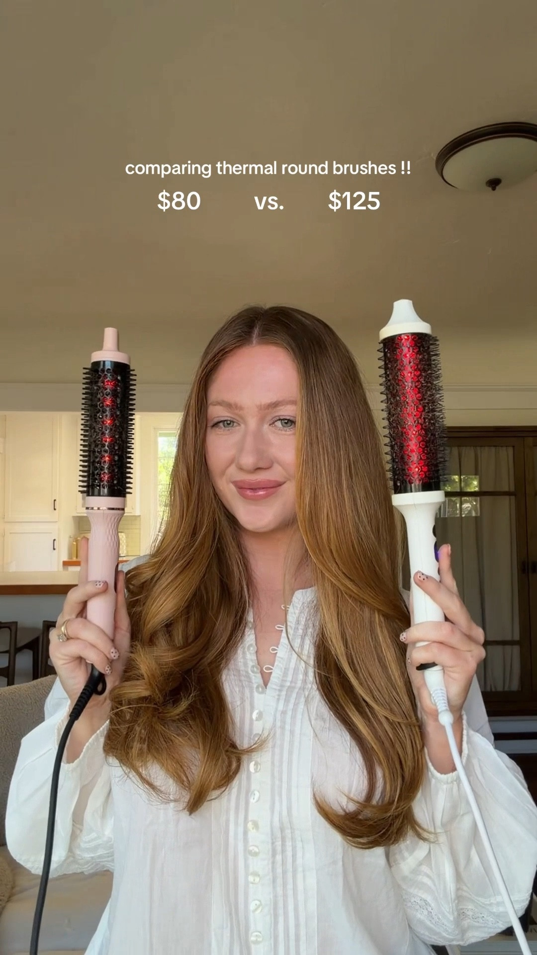 Comparing two different thermal round brushes, both with inferred heat!! $89 vs. $125 

personally love the bounce the L’Ange round brush gives, but the BondiBoost is way better for your hair health! 