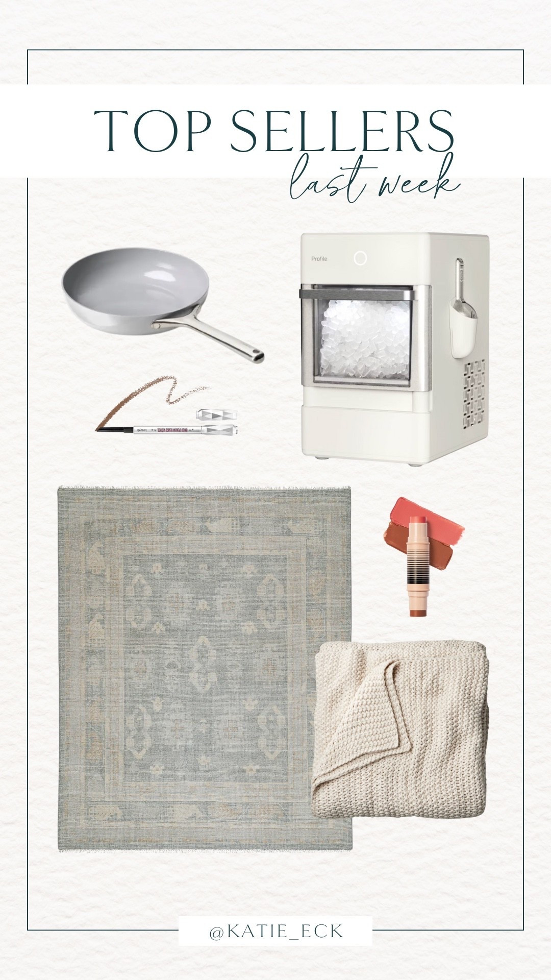 Top Seller last week 😍

McGee & Co Roslin hand-knotted wool rug // caraway fry pan // goof proof waterproof eyebrow pencil // Sephora // Target // nugget ice maker // hearth & hand with magnolia // desert island duo // dibs beauty // chunky knit blanket // Casaluna // found it on amazon

#LTKFindsUnder100 #LTKSaleAlert #LTKHome