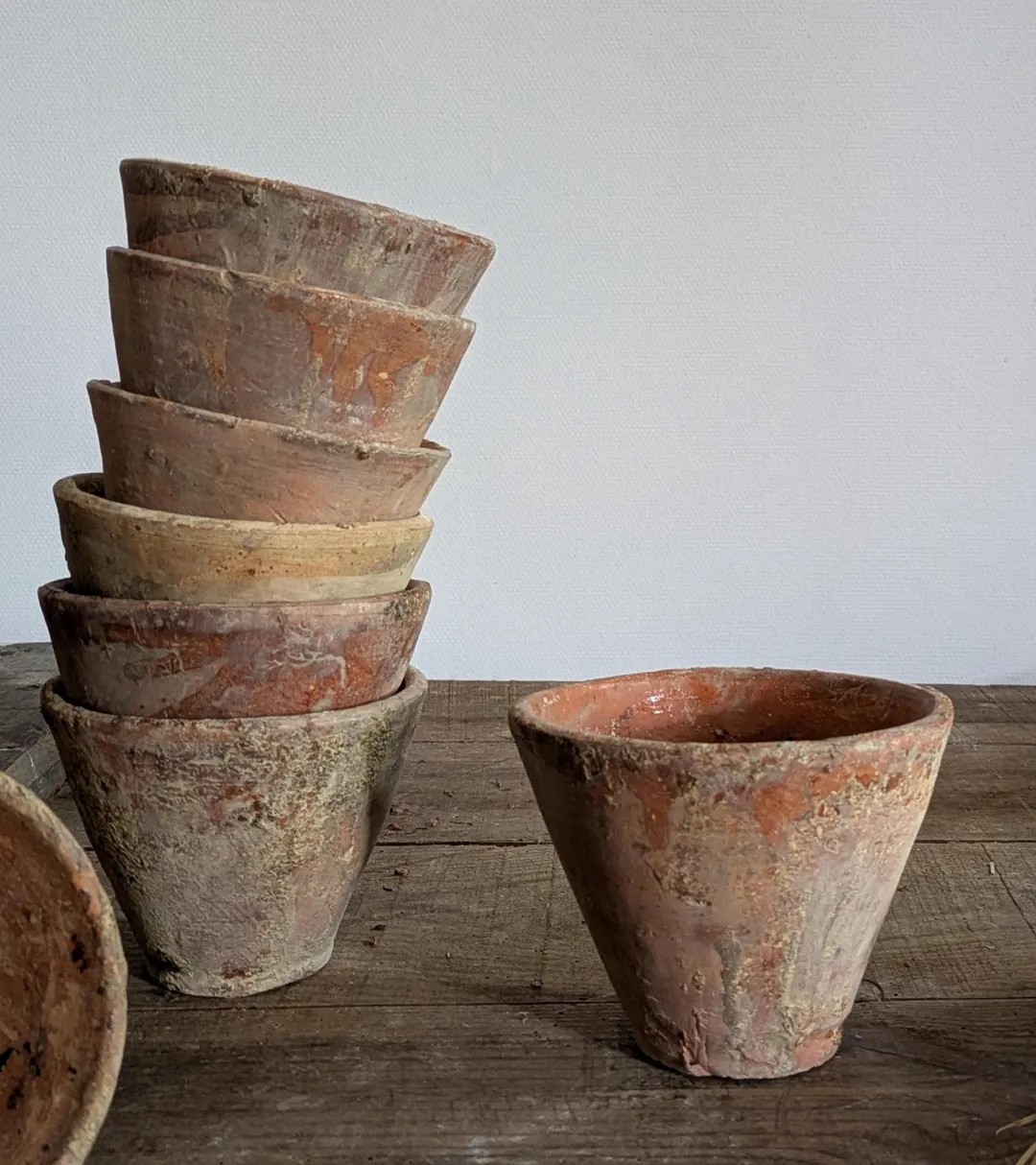 Pair of Antique French Resin Terracotta Pots - Etsy | Etsy (Global)