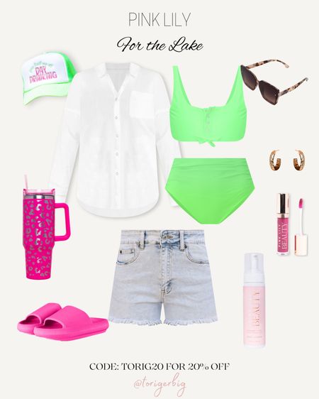 Loving this combo for something to wear for the lake. #PinkLily #Lake #Swim  

Use code ToriG20  for 20% off your order 

#LTKcurves #LTKunder50 #LTKstyletip