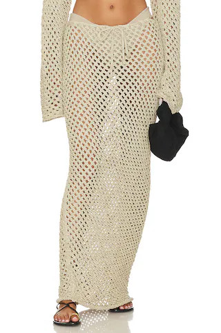 Bananhot Magen Knit Maxi Skirt in Ivory from Revolve.com | Revolve Clothing (Global)