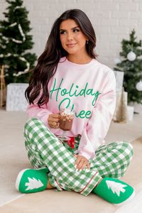 Holiday Cheer Light Pink Oversized Graphic Sweatshirt | Pink Lily