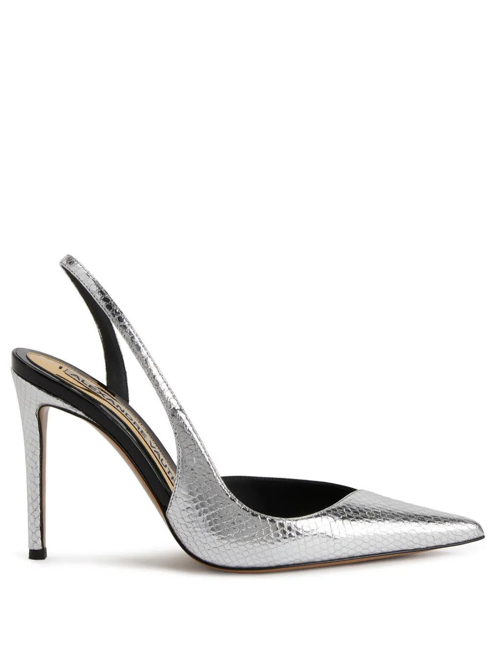 Alexandre Vauthier snakeskin-effect 105mm Leather Pumps | Silver | FARFETCH | Farfetch Global