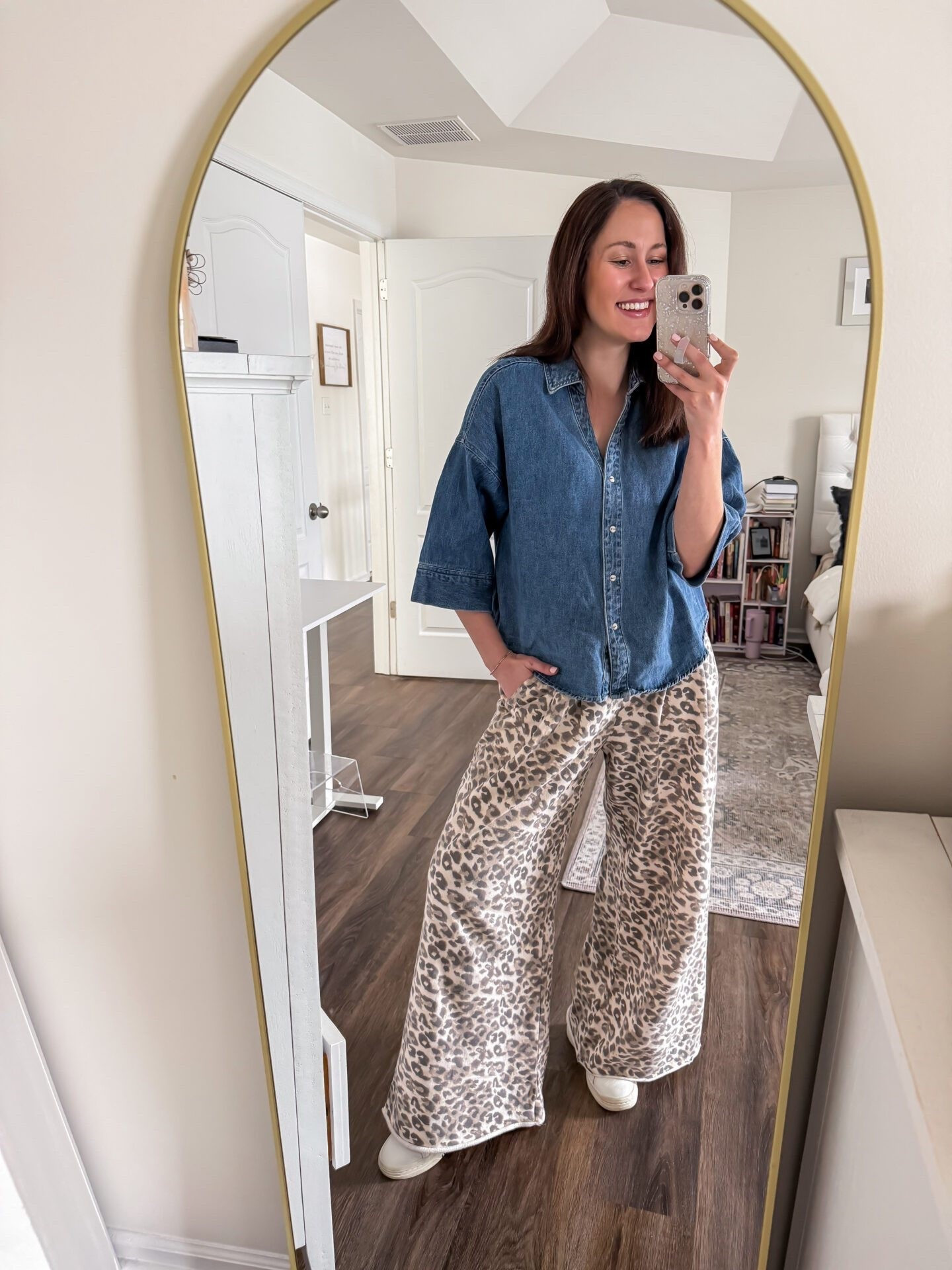 When I tell you I’m obsessed with these, it’s an obsession. I had seen quite a few folks raving about them online and wasn’t initially sold…I couldn’t really tell what they were. Were they trouser pants? Sweatpants? Turns out, they’re both. The front pleating reminds me of my Abercrombie Sloane trousers – a more structured, flattering look. But the waistband is actually entirely elastic, and the pant material itself is entirely sweatpants. So they’re literally like a trouser pant that you can wear to the office…but also sleep in??? I mean, DREAMY. Super comfortable and loungeworthy, while feeling fun and cute.

#LTKootd #LTKWorkwear #LTKgrwm