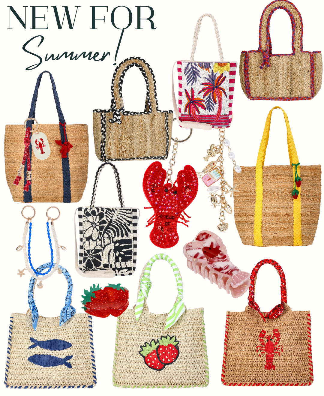 New summer arrivals at Walmart!
straw bags, summer totes, lobster accessories, seashell accessories, cute handbags, beach bags, summer fun!  

 #LTKSeasonal #LTKSaleAlert #LTKTravel