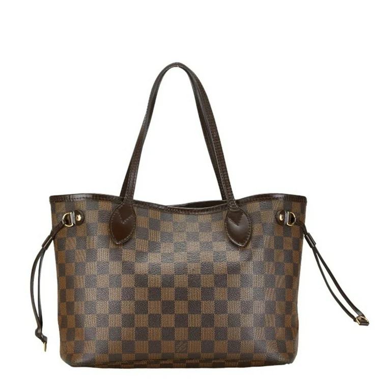 Pre-Owned Louis Vuitton Damier Neverfull PM Handbag Tote Bag N51109 Brown PVC Leather Women's LOU... | Walmart (US)