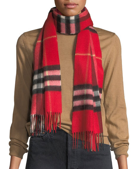 Burberry Classic Check Cashmere Scarf | Neiman Marcus