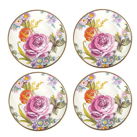 Flower Market Canape Plates - Set of 4 | MacKenzie-Childs