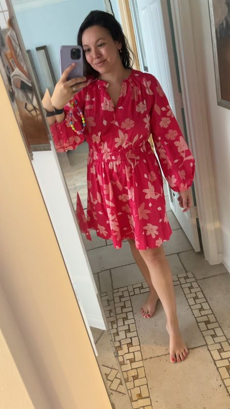 Spring and summer dress that’s affordable from Walmart! Also comes in a navy blue. Runs large, size down! So flattering and great quality 
Wearing a small 
On sale for under $20! 




#LTKSeasonal #LTKsalealert #LTKfindsunder50
