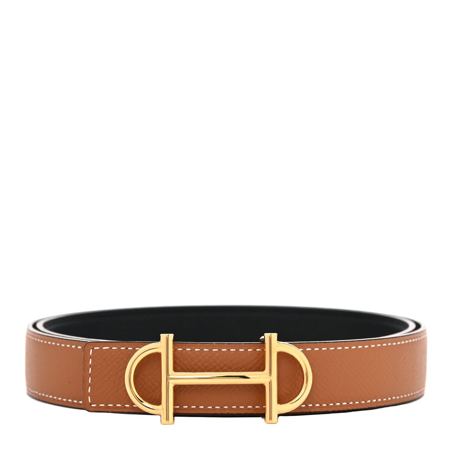 Swift Epsom 24mm Gamma Belt 80 Black Gold | FASHIONPHILE (US)
