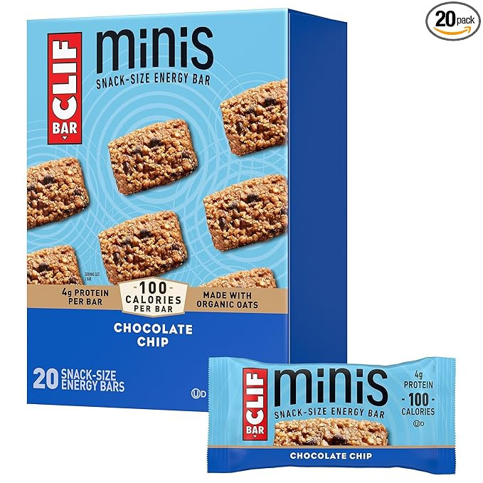 CLIF BAR Minis - Chocolate Chip - Made with Organic Oats - 4g Protein - Non-GMO - Plant Based - S... | Amazon (US)