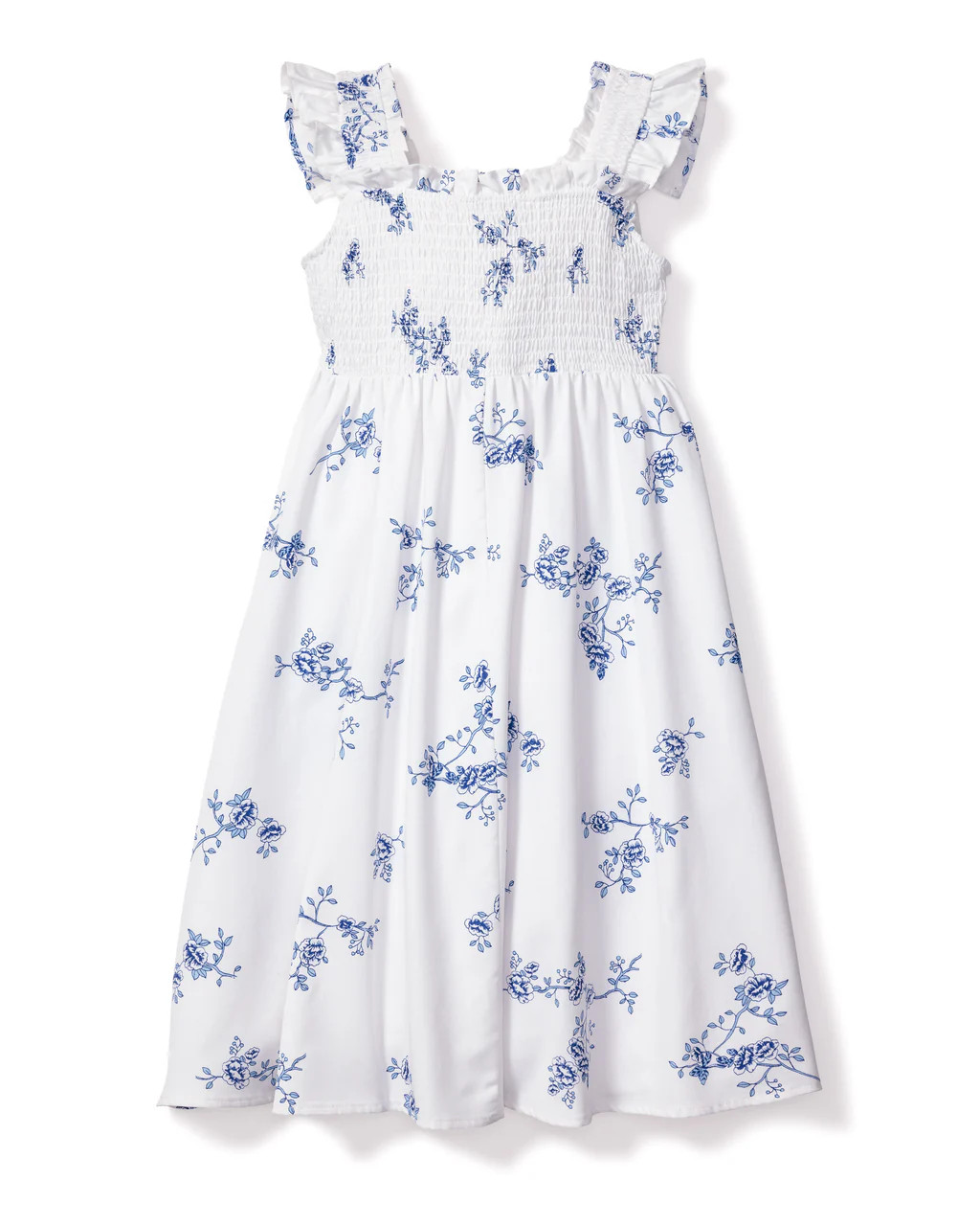 Children's Indigo Floral Margaux Dress | Petite Plume