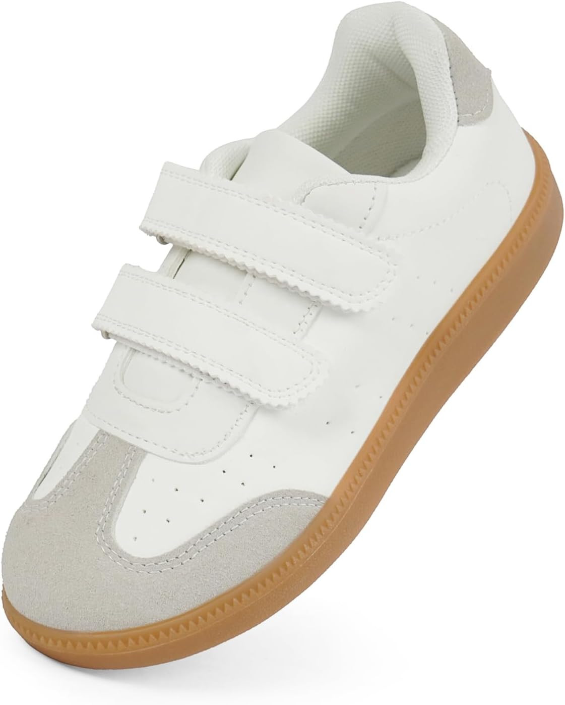 QIY Sneakers for Girls and Boys, Non Slip Breathable Toddler and Kids Dual Hook and Loops Walking Tennis Shoes | Amazon (US)