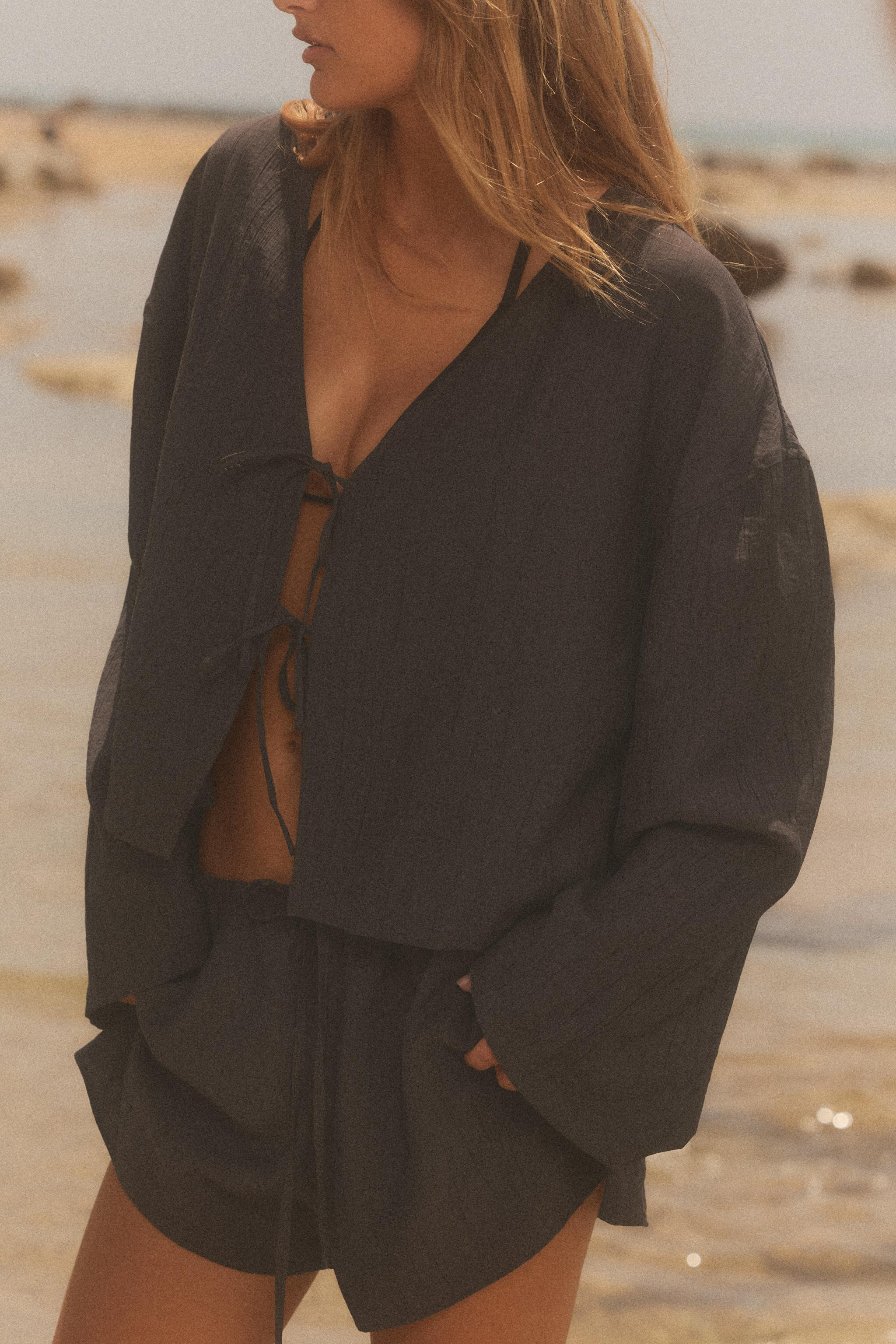 CRINKLED-EFFECT KIMONO | Zara UK