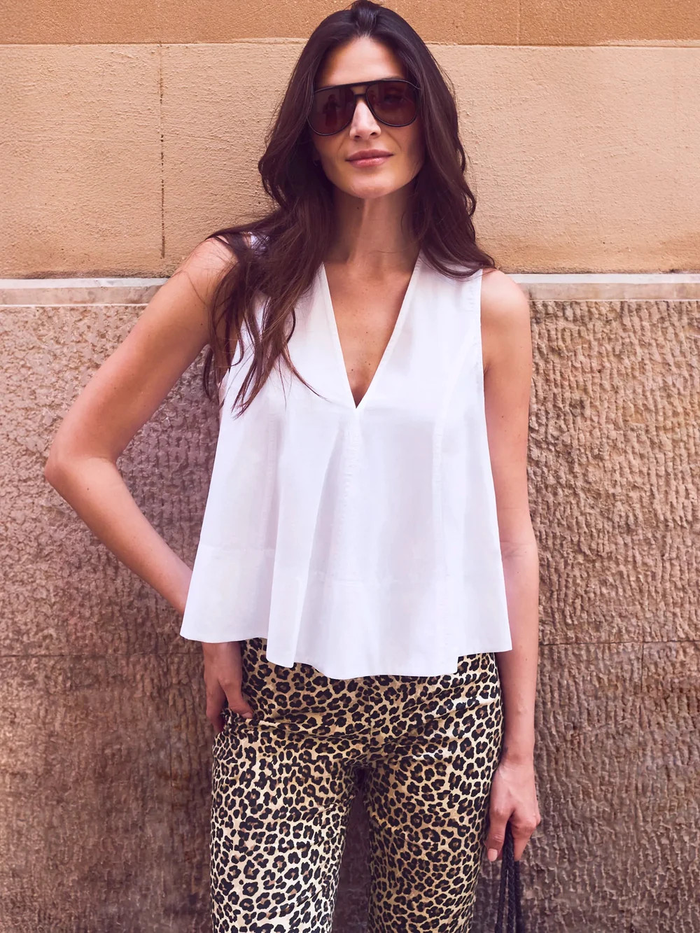White Cotton Swing Top | Ro&Zo