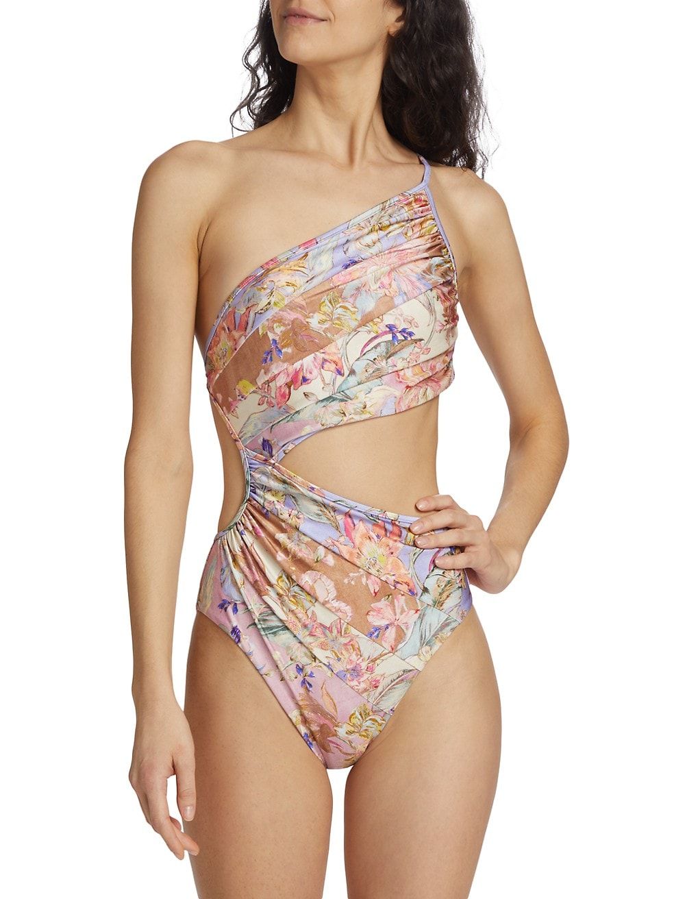 Cira Spliced One-Piece Swimsuit | Saks Fifth Avenue
