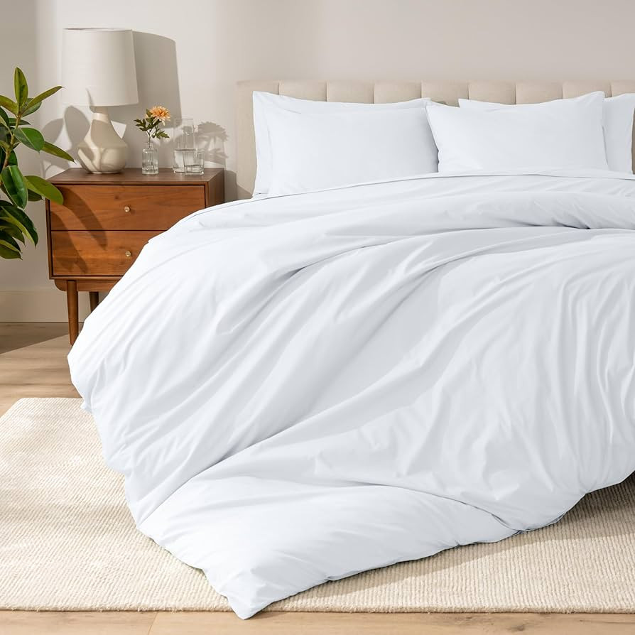 Bare Home 100% Organic Cotton King Duvet Cover Set - Crisp Percale Weave - Lightweight & Breathab... | Amazon (US)