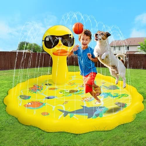ROYPOUTA Splash Pad, Sprinkler for Kids 68", Splash Pads for Toddlers Outdoor Water Toys Basketba... | Amazon (US)