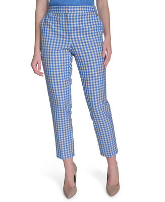 Tommy Hilfiger Women's Gingham Sloane Ankle Pants - Macy's | Macy's