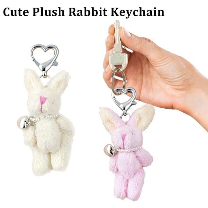 Cute Bunny Heart Design Keychain, Backpack Pendant & Decoration, Casual Accessory Suitable For Gi... | SHEIN