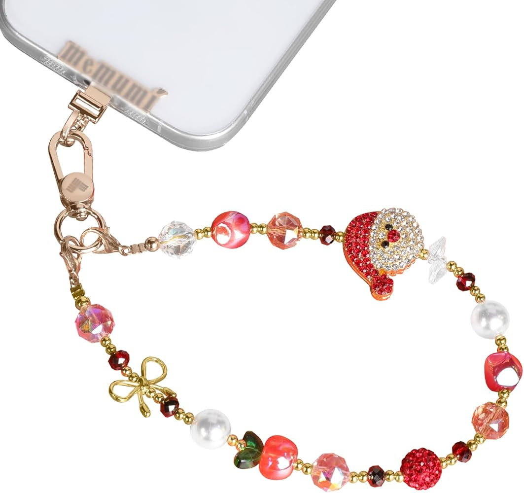 memumi Christmas Crystal Phone Strap, Anti-Theft & Anti-Drop Wrist Lanyard, Compatible with iPhon... | Amazon (US)