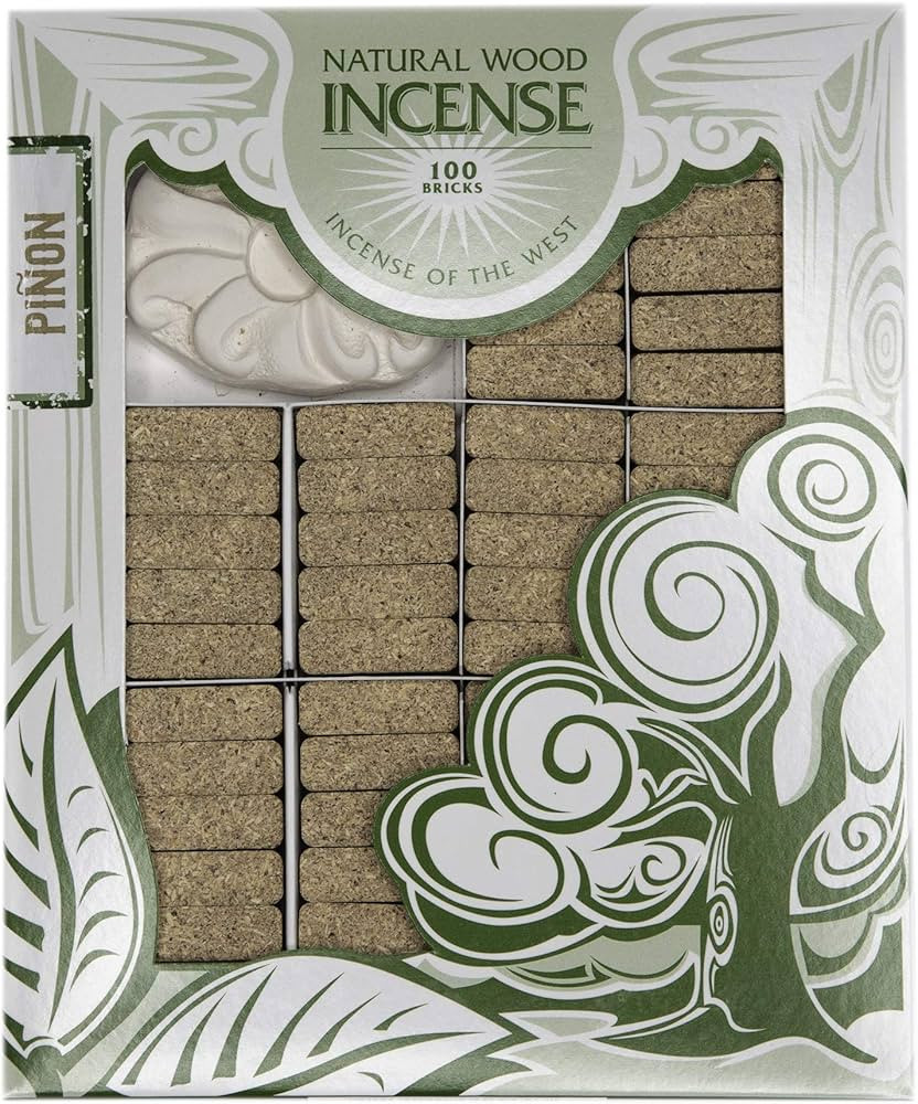 Incienso de Santa Fe - Piñon Natural Wood Incense Bricks with Holder, 100 Count | Amazon (US)