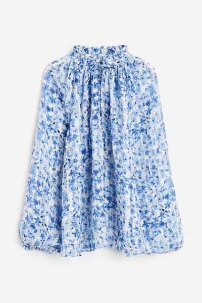 Baumwollbluse mit Volants | H&M (DE, AT, CH, NL, FI)