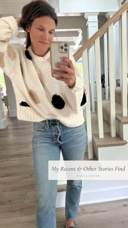 Who else loves a polka dot sweater? I love bringing in patterns or prints during the fall and winter months in a more casual way, such as this neutral sweater. It’s insanely cozy, super soft, and not itchy at all. TTS! 

#sweater #falloutfits #andotherstories #loafers #style

#LTKfit #LTKstyletip