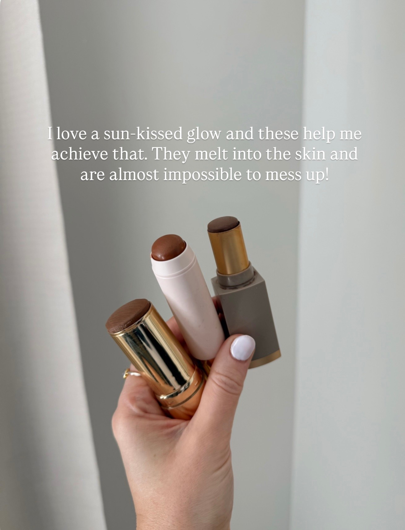 Creamy bronzers I love for a sun-kissed glow!

Merit - shade siene
Rare Beauty - shade always sunny
Anastasia - shadow 

Sephora faves, bronzer, Sephora finds 

#LTKBeauty