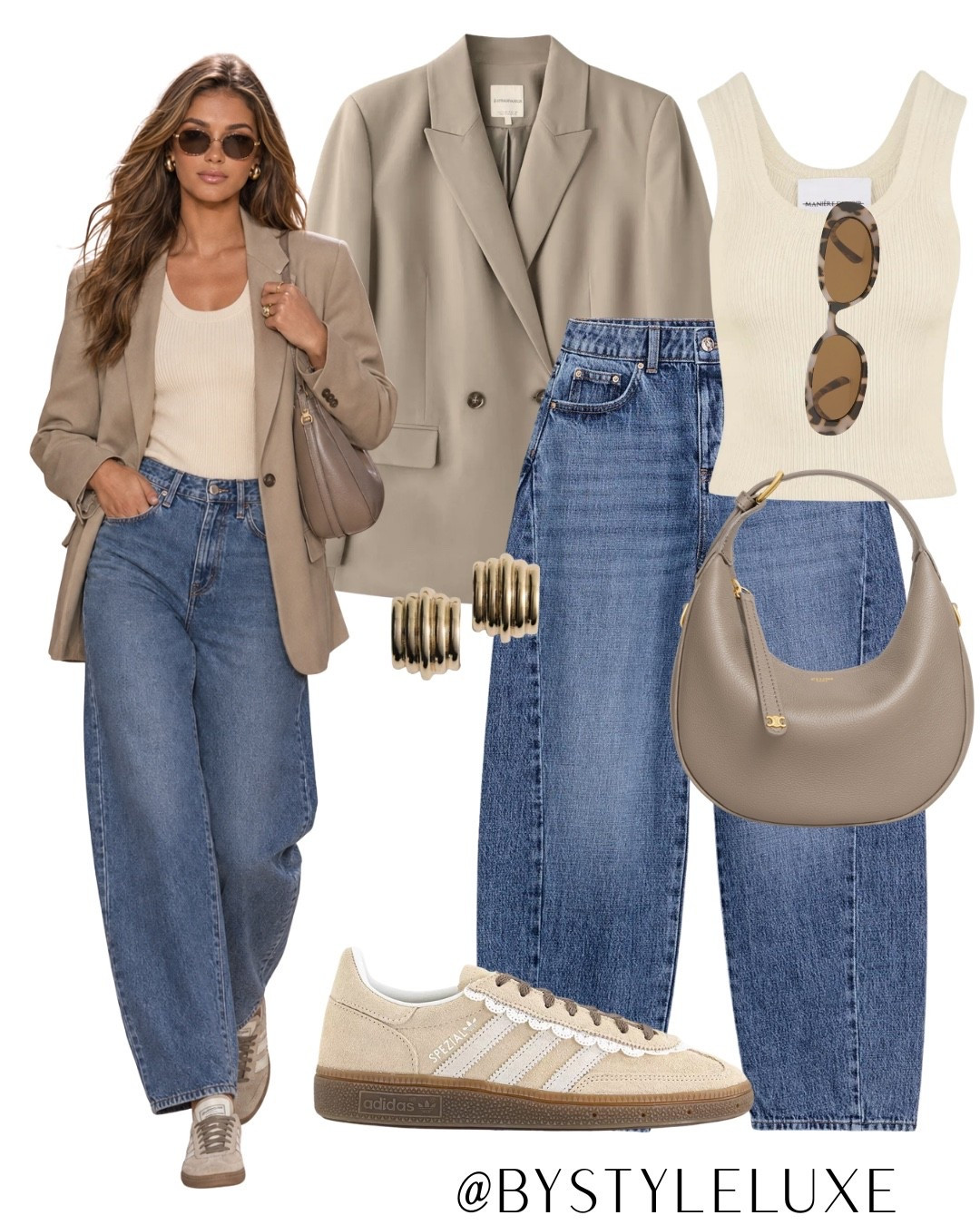 BLAZER - Styling a chic neutral blazer with jeans and @adidas trainers for an elevated everyday look 

#trainers #jeans #autumnoutfit

#LTKautumn #LTKjeans #LTKshoes
