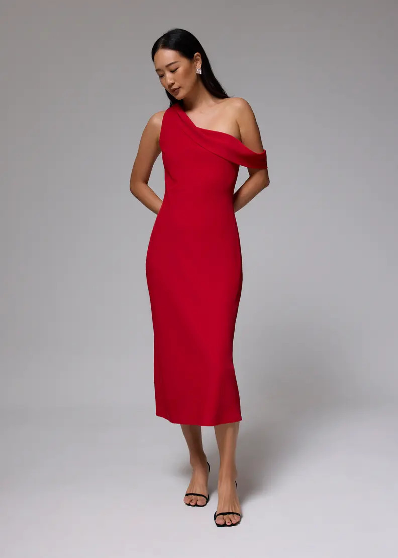 Asymmetric Bias Cut Midaxi Dress | Love, Bonito USA