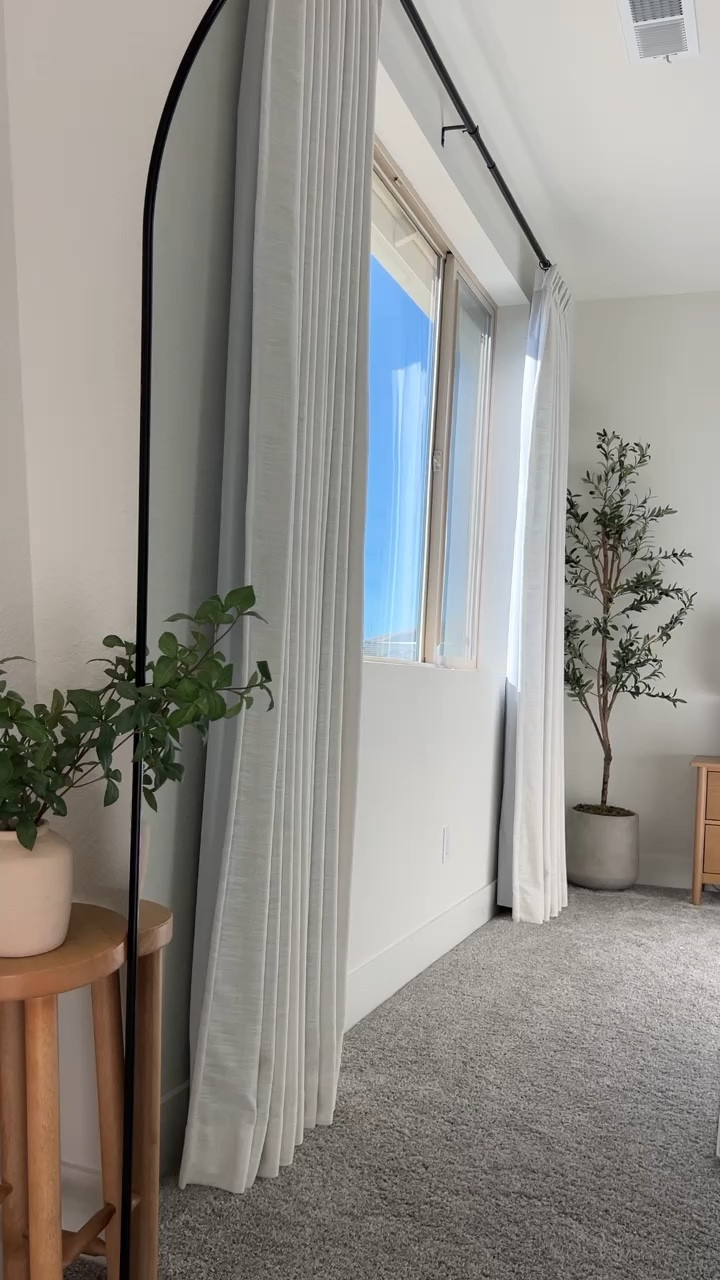 Custom linen blackout curtains by ChadHome in the color Ivory White 

#LTKhome