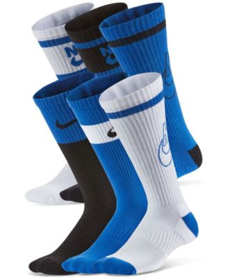 Big Kids Everyday Cushioned Crew Socks, Pack of 6 | Macy's