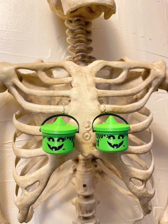 Mcwitch Halloween Bucket Earrings Halloween Spooky Glow in the | Etsy | Etsy (US)