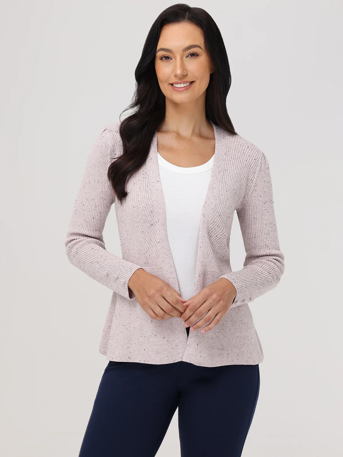 89th & Madison Fleck Peplum Open Cardigan | 89th + Madison