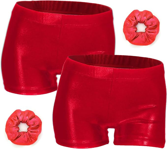 Aosva 2 PCS Little Big Girls' Sparkle Dance Tumbling Athletic Gymnastics Shorts for Girls 2-14Yea... | Amazon (US)