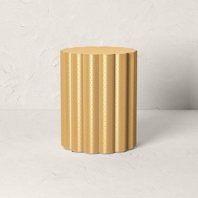 Metal Scalloped Accent Table Brass Finish - Opalhouse&#8482; designed with Jungalow&#8482; | Target