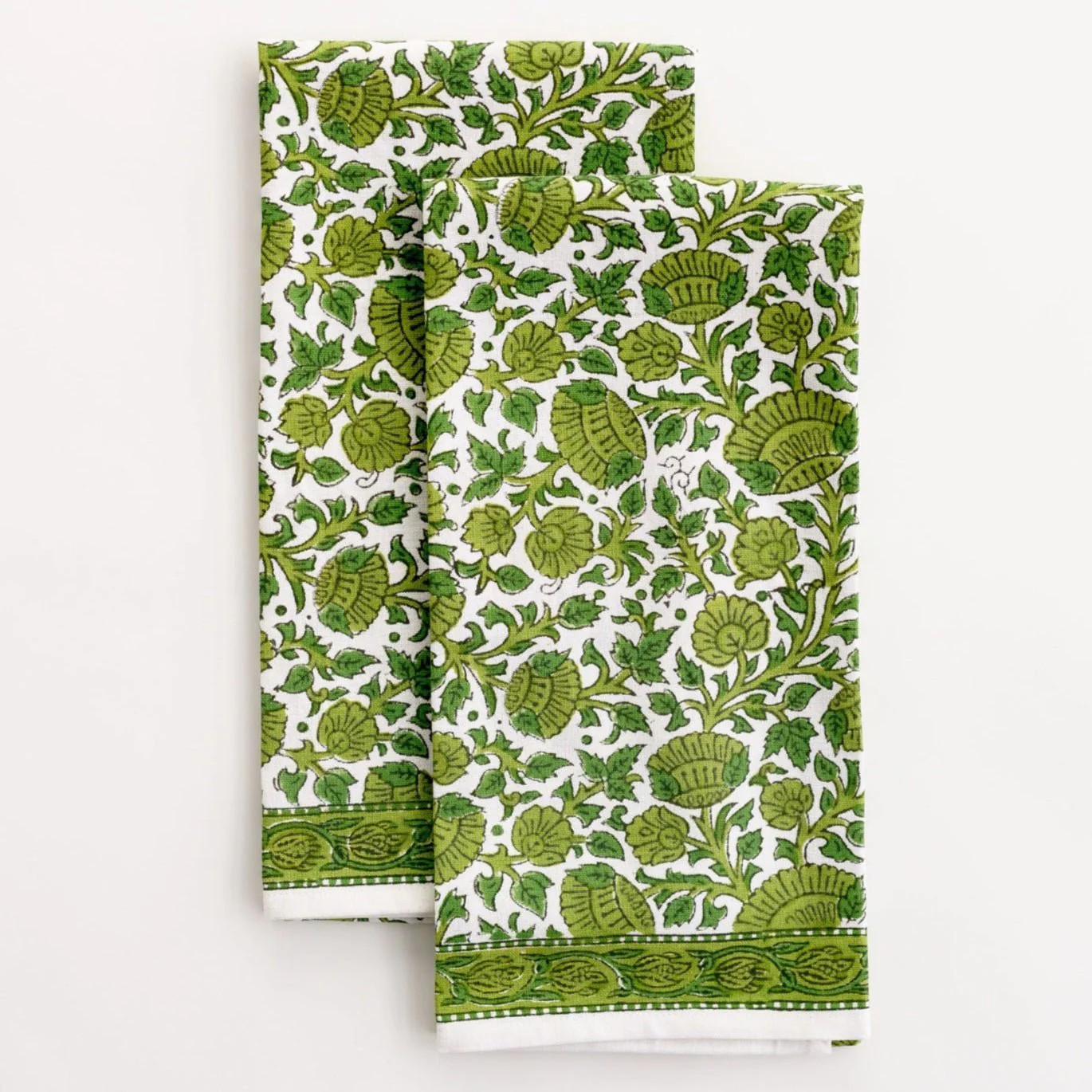 Jade Blossom Tea Towels | Pomegranate