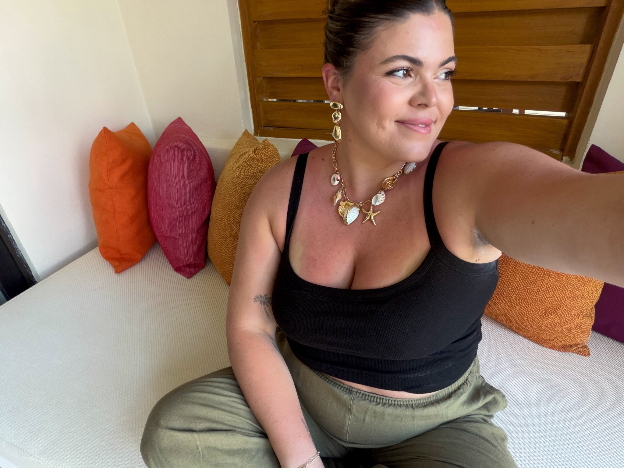 Midsize resort wear vacation outfit! Wearing size large long and the linen pants and XL in the tank top with built-in bra 

#LTKmomlife #LTKTravel #LTKMidsize