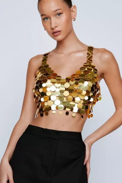 Layered Disc Chainmail Cami Top | Nasty Gal (US)