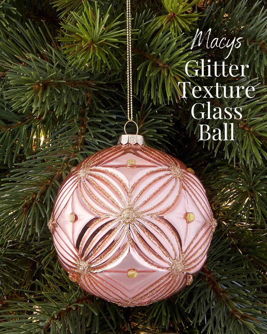 Macy’s Glitter Texture Glass Ball ornament combines shimmering texture with classic style, perfect for a chic Christmas tree. At less than $20, it’s a sparkling addition to your holiday decorating theme that feels both festive and classy. #GlitterChristmas #ChicChristmas #SparklingChristmas #ChristmasOnABudget #ClassyChristmas #HolidayDecor

#LTKSeasonal #LTKHome #LTKFindsUnder50