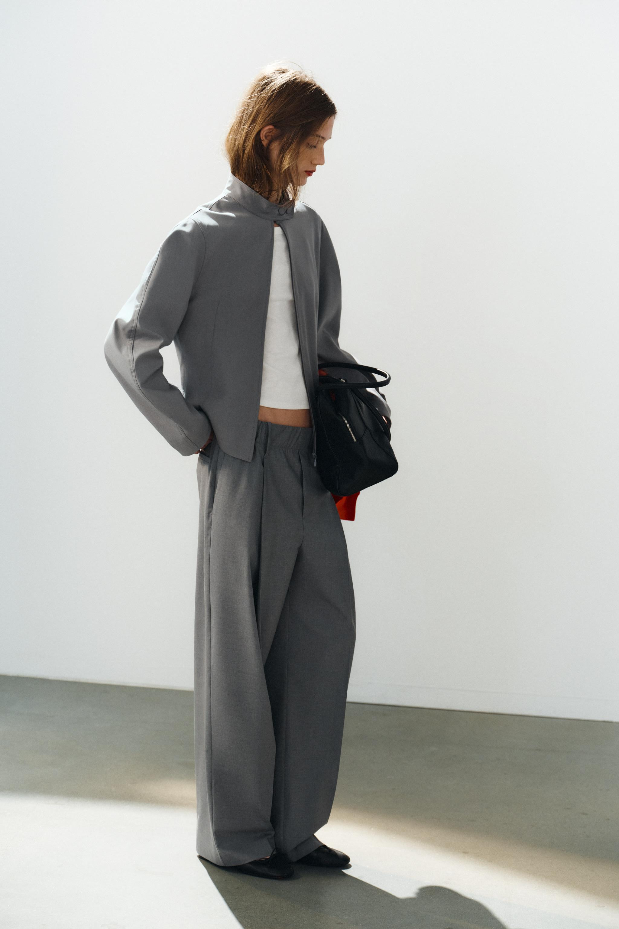 ELASTICATED PLEATED TROUSERS | Zara UK