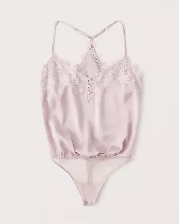 Satin Lace Bodysuit | Abercrombie & Fitch (US)