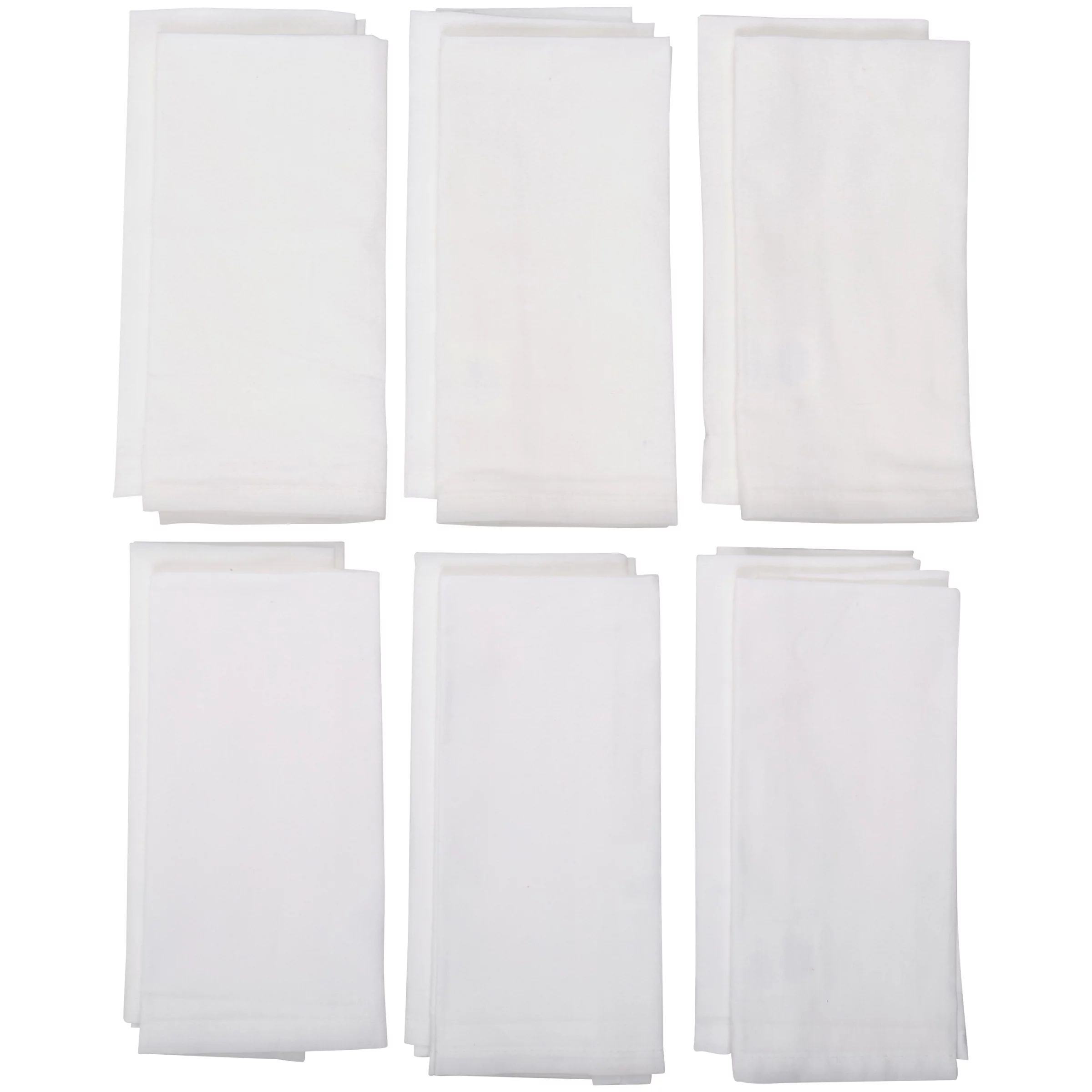 Mainstays Solid Fabric Napkin, Arctic White, Set of 12 - Walmart.com | Walmart (US)