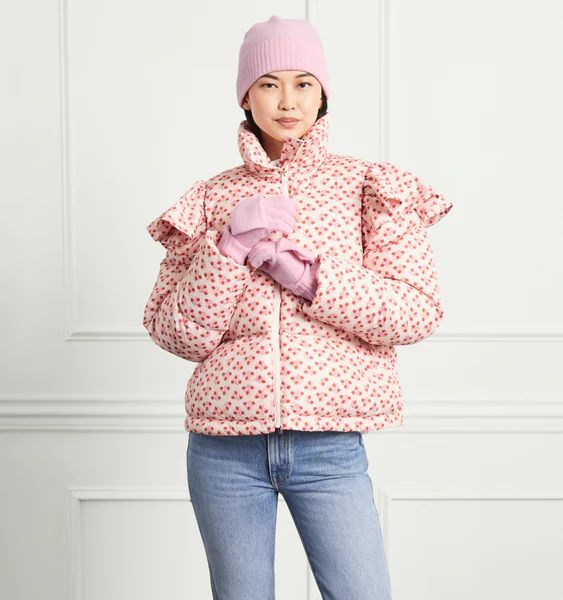 The Violet Ruffle Sleeve Puffer Jacket | Hill House Home