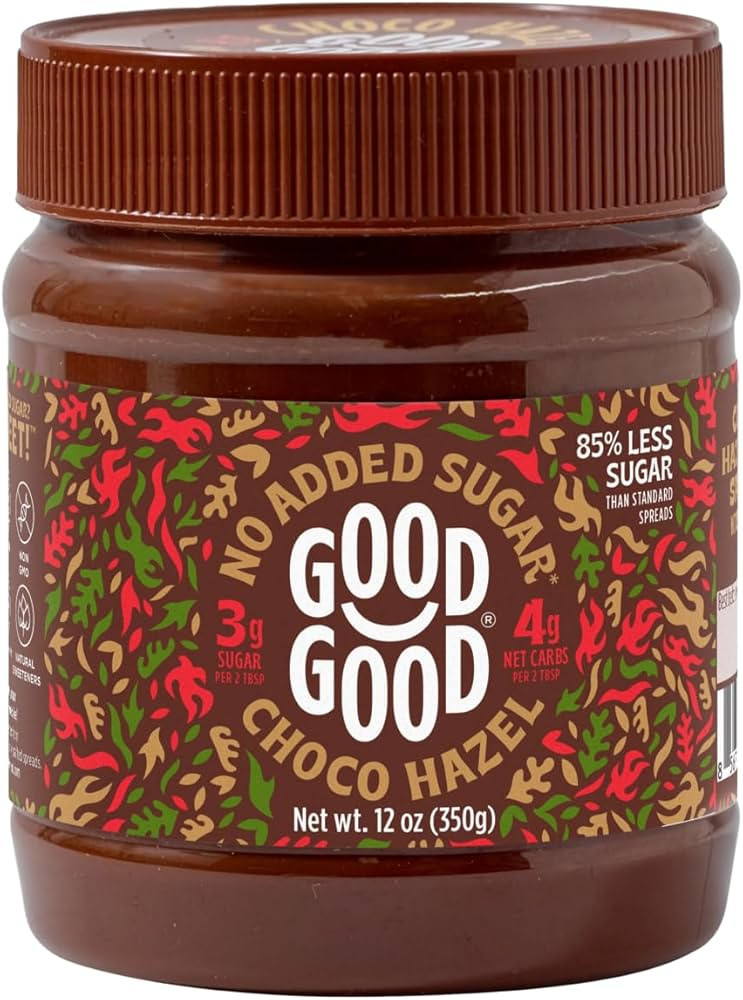 GOOD GOOD No Added Sugar Belgian Choco Hazel Spread - Chocolate Spread with Natural Sweeteners - ... | Amazon (US)