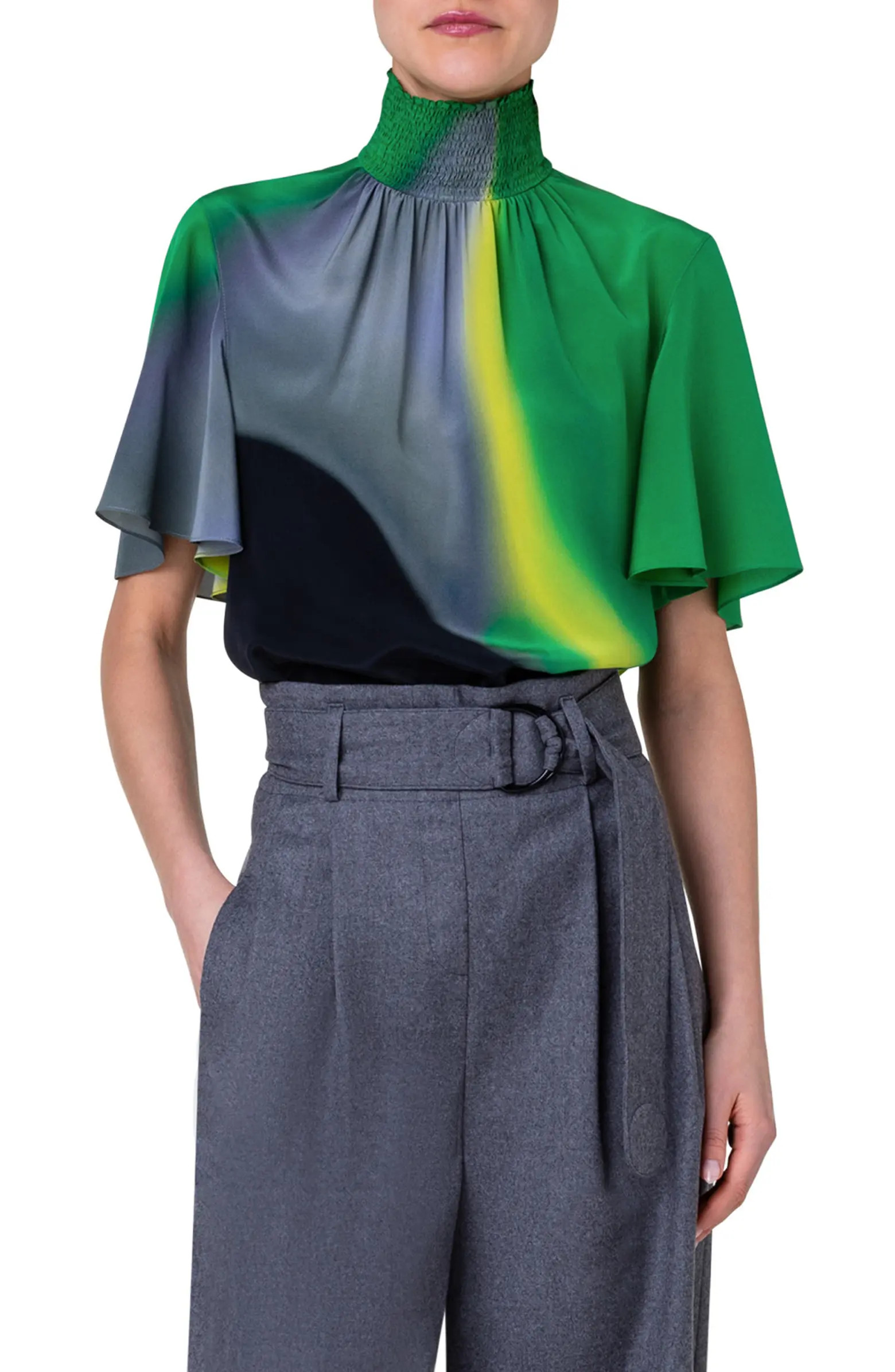 Disco Laser Silk Blouse | Nordstrom