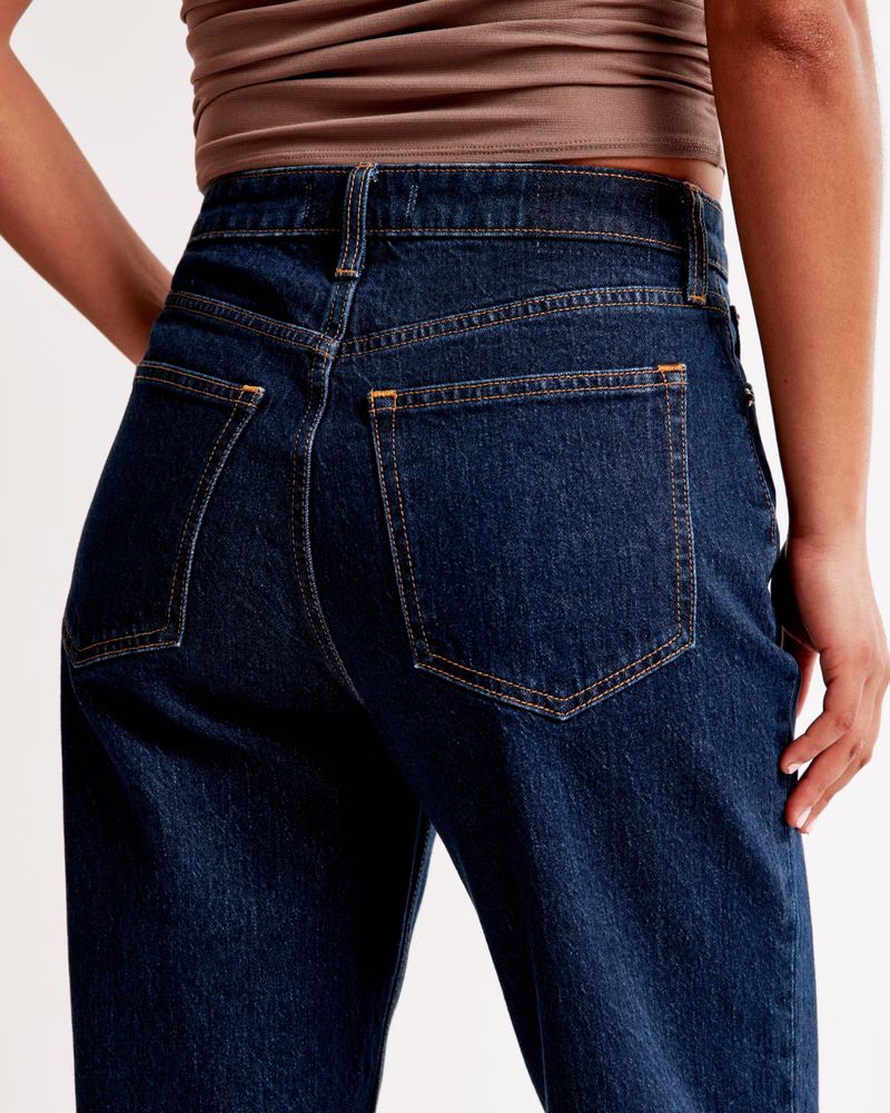 Curve Love High Rise Vintage Straight Jean | Abercrombie & Fitch (UK)