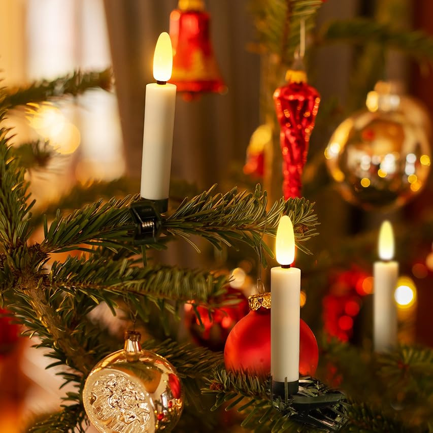 Amazon.com: 20 PCS Flameless LED Taper Candles Flickering Flame Battery Operated with Remote & Ti... | Amazon (US)