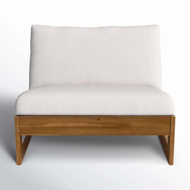 Louise Acacia Outdoor Armless Lounge Chair | Wayfair North America